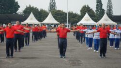 PRAJURIT YONIF 2 MARINIR IKUT MERIAHKAN OLAHRAGA BERSAMA DAN SYUKURAN HUT BRIGIF 1 MARINIR