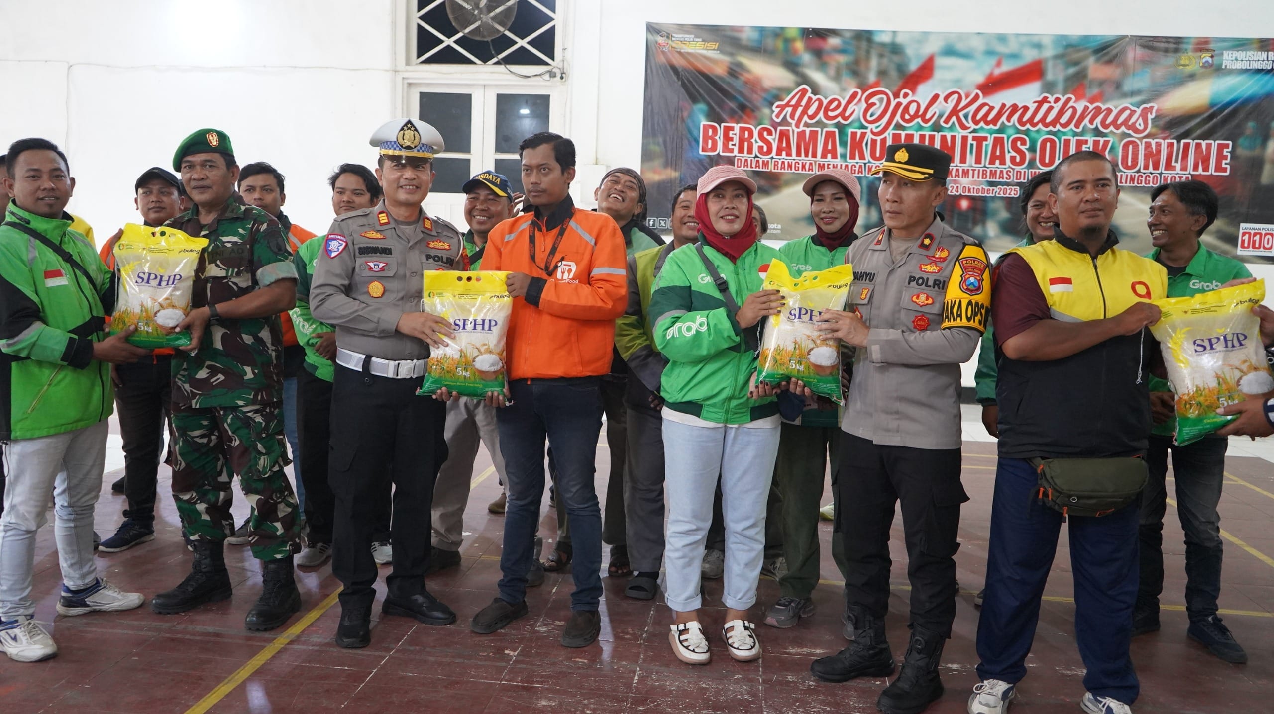 Gelar Apel Ojol Kamtibmas, Ini Pesan Kapolres Probolinggo Kota