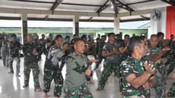 Latih Ketangkasan Prajurit, Kodim 1710/Mimika Gelar Latihan Pencak Silat Militer