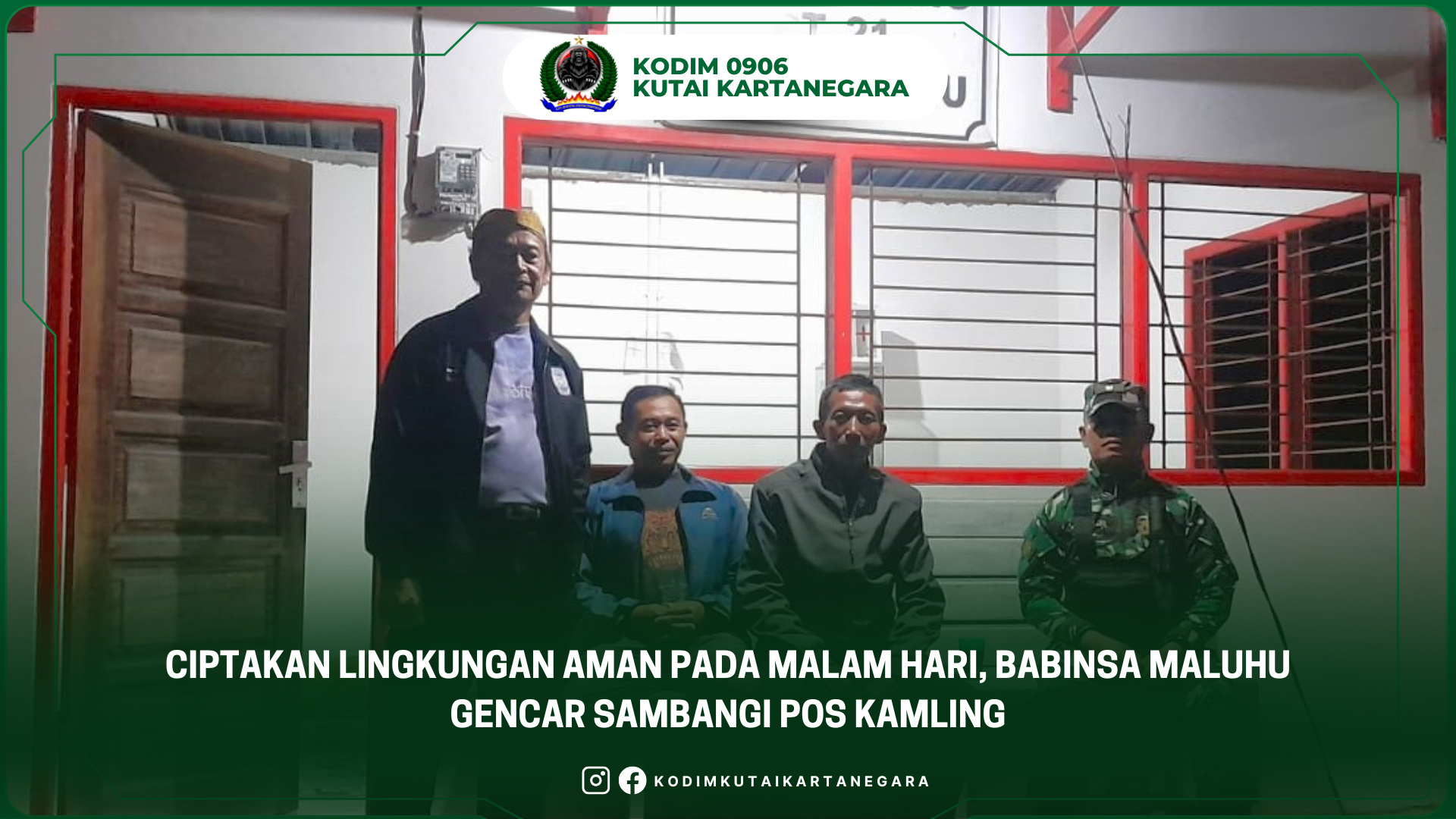 Ciptakan Lingkungan Aman pada Malam Hari, Babinsa Maluhu Gencar Sambangi Pos Kamling