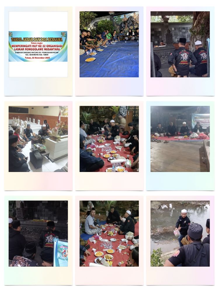 Tahlil Akbar HUT Ke-22 Laskar Ronggolawe Nusantara Di Makam Dandang Wacono, Hadirkan Suasana Haru Dan Kekeluargaan