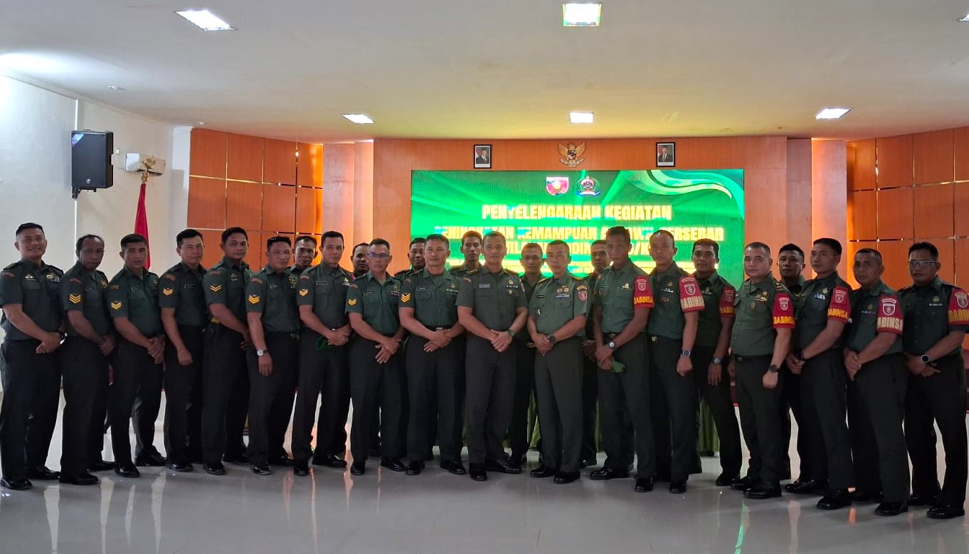 Kodim 0906/Kkr Terima Kunjungan Kerja Tim Wasgiat Katpuan Apkowil Tersebar Dam VI/Mulawarman