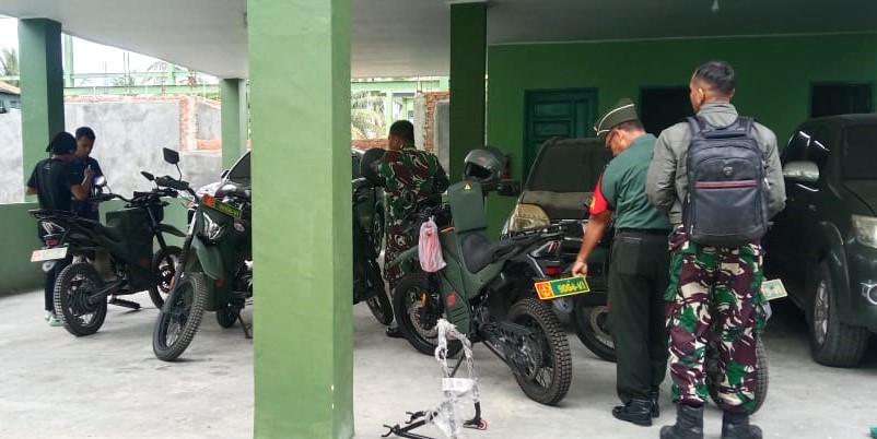 Mendukung Kinerja Babinsa Di Wilayah, Kodim 0906/Kkr Lakukan Pemeliharaan Motor Trail Listrik