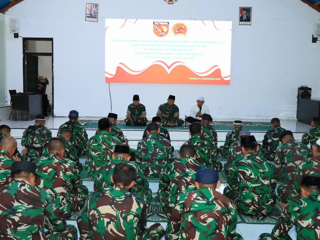 Kodim 1505/Tidore Gelar Doa Bersama untuk Korban Bencana Alam dan Sambut Tahun Baru 2026
