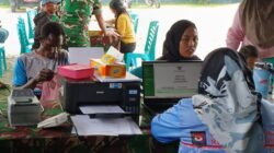 Kodim 1710/Mimika Gelar Pendampingan Pembuatan Adminduk Dalam Rangka Hari Juang TNI AD