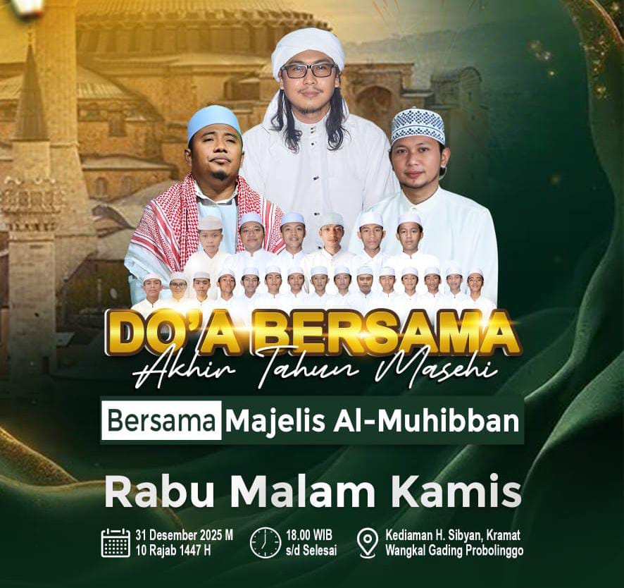 Sambut Pergantian Tahun dengan Keberkahan, Majelis Al-Muhibban Gelar Doa Bersama di Gading Probolinggo