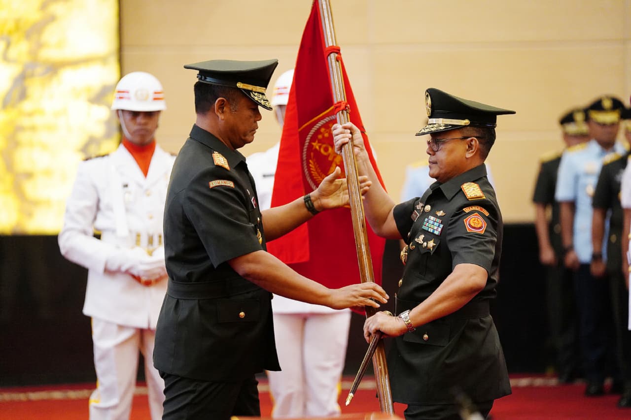 Wapang TNI Pimpin Sertijab Kapuspen TNI, Dan PMPP, dan Kapusjaspermildas