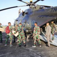 Misi Kemanusiaan Tanggap Bencana, Helikopter MI-17 TNI Bawa Bantuan ke Kota Langsa
