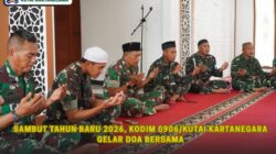 Sambut Tahun Baru 2026, Kodim 0906/Kutai Kartanegara Gelar Doa Bersama