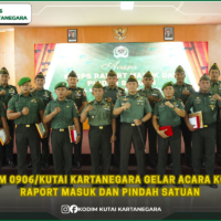 Kodim 0906/Kutai Kartanegara Gelar Acara Korps Raport Masuk dan Pindah Satuan