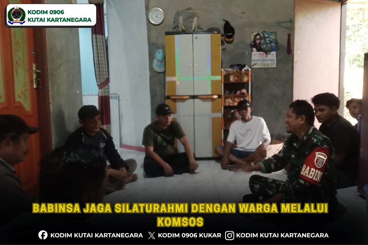 Babinsa Jaga Silaturahmi dengan Warga Melalui Komsos