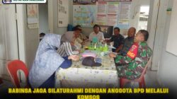 Babinsa Jaga Silaturahmi dengan Anggota BPD melalui Komsos