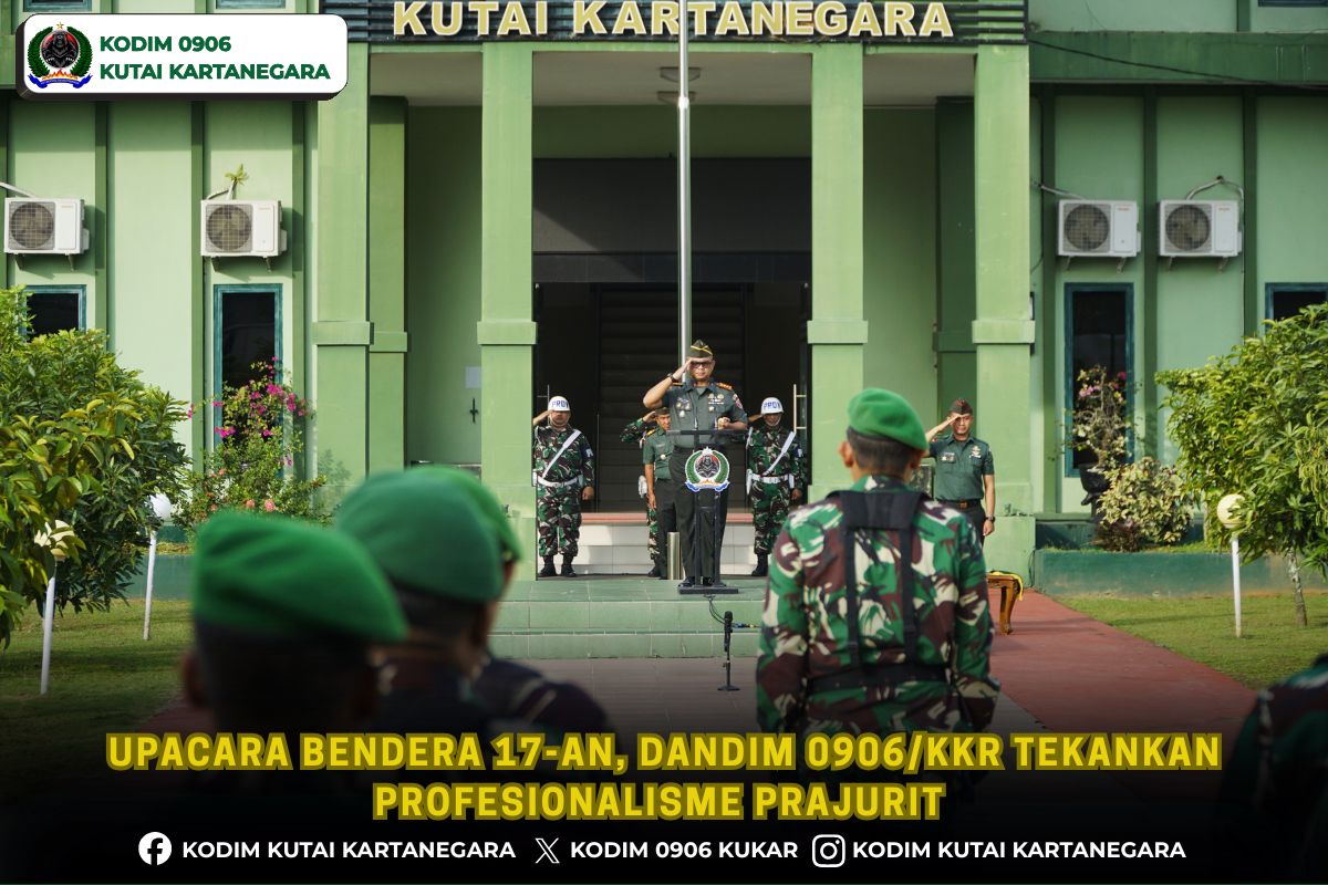 Upacara Bendera 17-an, Dandim 0906/Kkr Tekankan Profesionalisme Prajurit Upacara Bendera 17-an, Dandim 0906/Kkr Tekankan Profesionalisme Prajurit