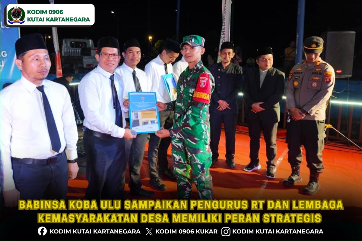 Babinsa Koba Ulu Sampaikan Pengurus RT dan Lembaga Kemasyarakatan Desa Memiliki Peran Strategis Babinsa Koba Ulu Sampaikan Pengurus RT dan Lembaga Kemasyarakatan Desa Memiliki Peran Strategis