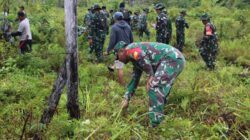 Kodim 1715/Yahukimo Gelar Karya Bakti Pembersihan Lingkungan Bersama Masyarakat
