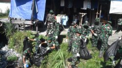 Kodim 1710/Mimika Gelar Aksi Bersih Pasar Sentral Timika