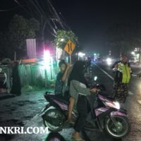 Personel Banser Leces Kawal Kelancaran Pengajian Umum di Randuputih