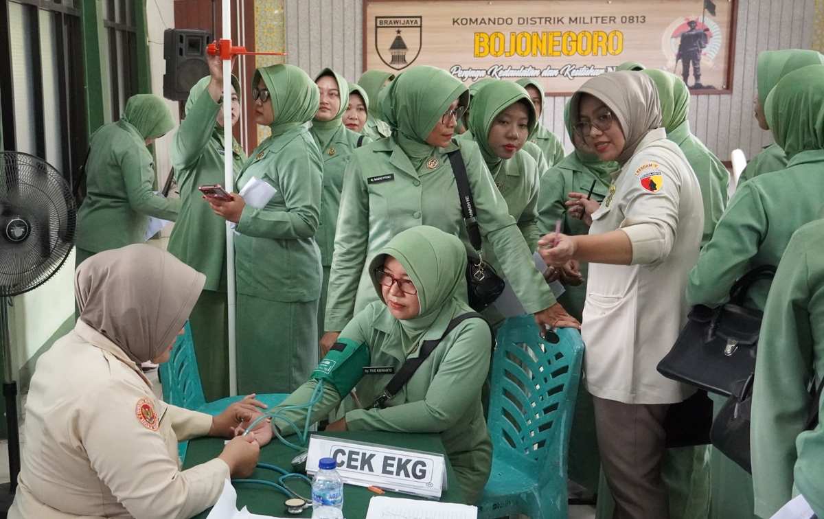 HUT Persit KCK ke- 80, Kodim Bojonegoro Gelar Pemeriksaan EKG dan HPV DNA HUT Persit KCK ke- 80, Kodim Bojonegoro Gelar Pemeriksaan EKG dan HPV DNA