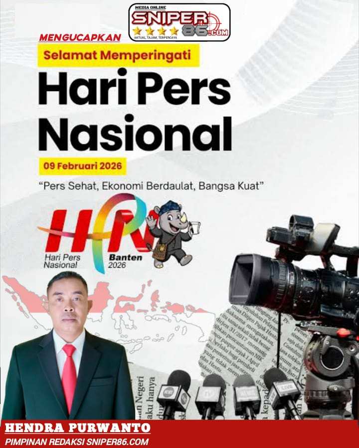 Refleksi Hari Pers Nasional 2026, Pemred Sniper86.com: Pers Harus Tegak Lurus pada Kebenaran dan Kepentingan Publik