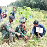 Peringatan HPN 2026, TNI, Insan Pers dan Elemen Masyarakat di Bojonegoro Tanam Ratusan Pohon Produktif