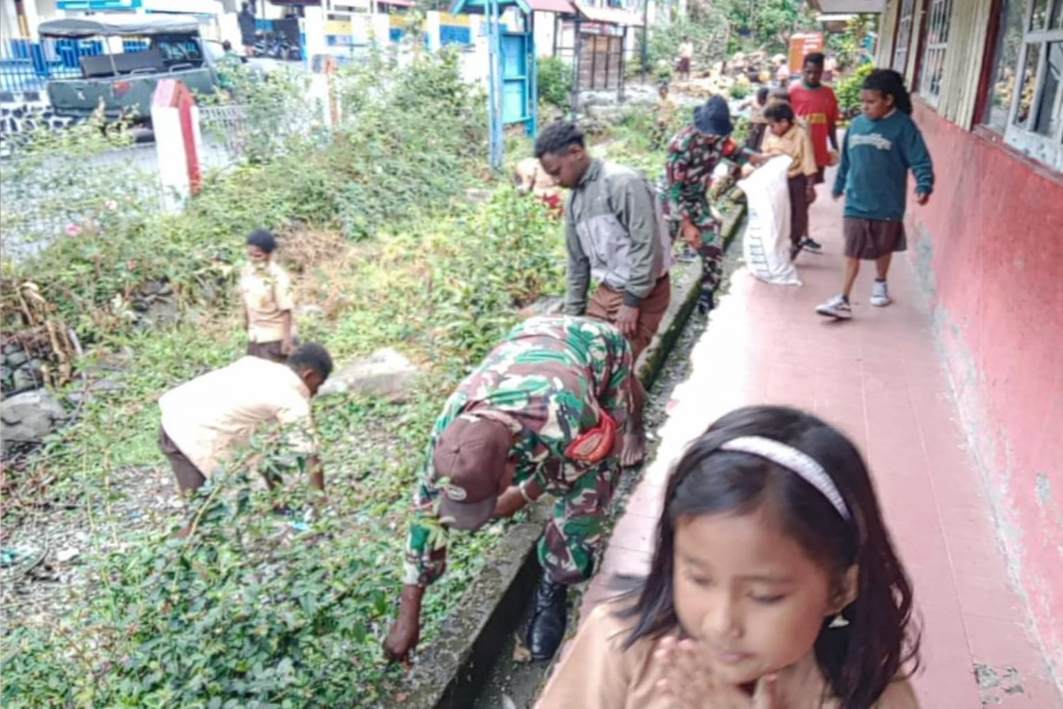 Sabtu Bersih Sekolahku, Kodim 1714/Puncak Jaya