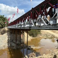 TNI Rampungkan Jembatan Bailey Alue Leuhob Aceh Utara, Akses Tiga Kecamatan Kembali Terhubung