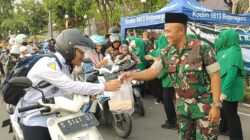 Ramadan Berkah, Persit Kodim Bojonegoro Bagikan Ratusan Takjil