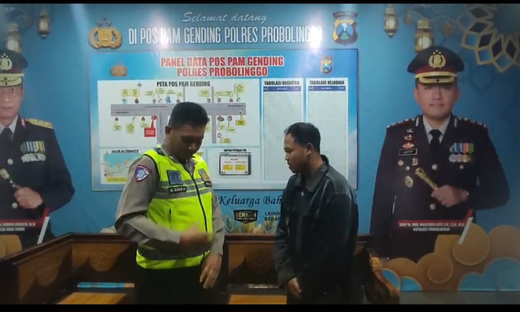 Pemudik Asal Banyuwangi Sampaikan Terima Kasih kepada Polres Probolinggo