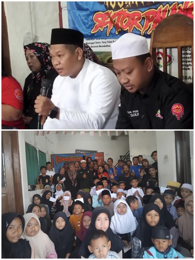 Pengurus dan Anggota Laskar Ronggolawe Nusantara Gelar Bakti Sosial di Tuban