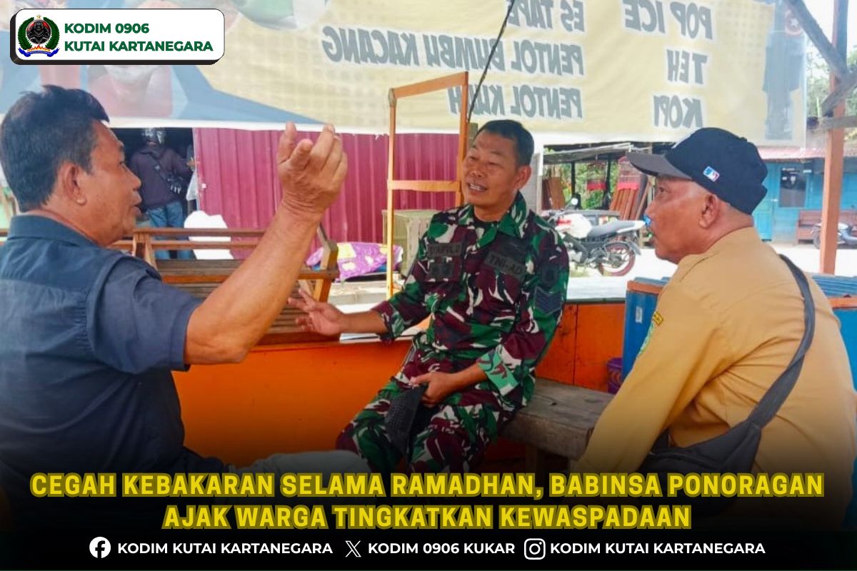 Cegah Kebakaran Selama Ramadhan, Babinsa Ponoragan Ajak Warga Tingkatkan Kewaspadaan Cegah Kebakaran Selama Ramadhan, Babinsa Ponoragan Ajak Warga Tingkatkan Kewaspadaan