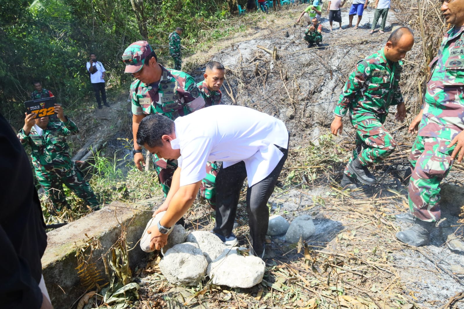Groundbreaking Jembatan Garuda, Kodim 1505/Tidore Wujudkan Akses untuk Warga