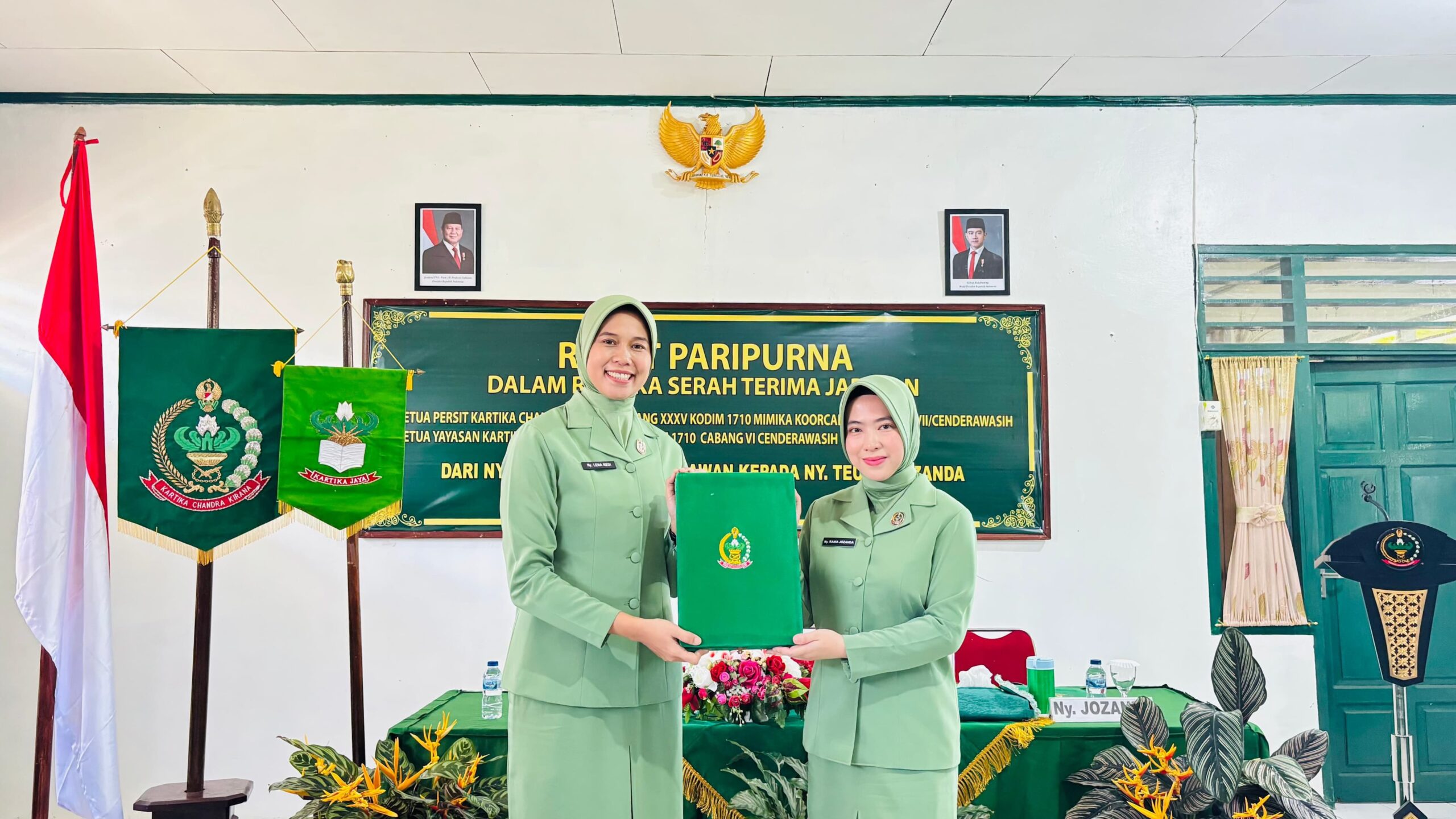 Rapat Paripurna Dalam Rangka Serah Terima Jabatan Ketua Persit KCK Cabang XXXV Kodim 1710/Mimika