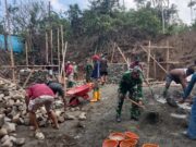 Semangat Gotong Royong Menggema di Desa Gita, Jembatan Garuda Terus Dikerjakan