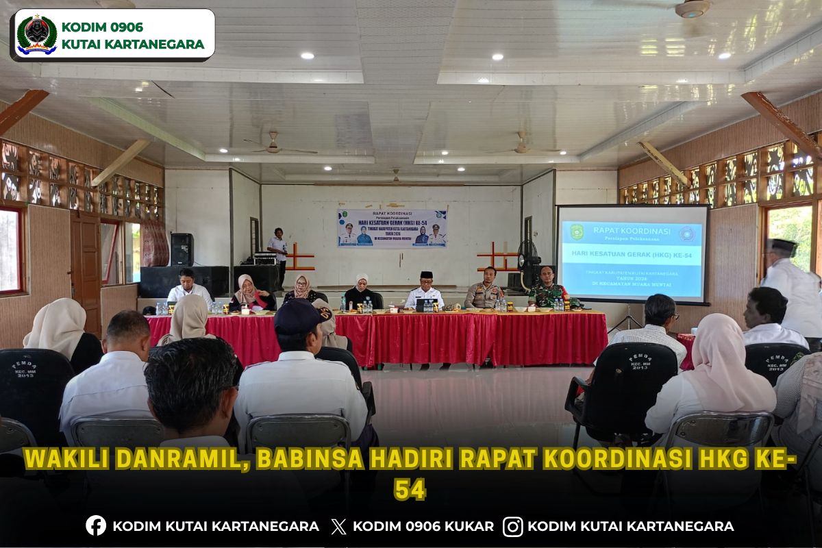 Wakili Danramil, Babinsa Hadiri Rapat Koordinasi HKG ke-54