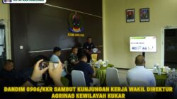 Dandim 0906/Kkr Sambut Kunjungan Kerja Wakil Direktur Agrinas Kewilayah Kukar