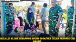 Melalui Klinik Terapung, Kodim 0906/Kkr Gelar Pengabotan Gratis
