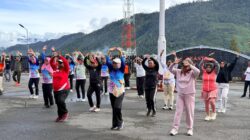 Kodim 1714/Puncak Jaya Bersama Pemda Laksanakan Jumat Sehat Yang Penuh Berkah
