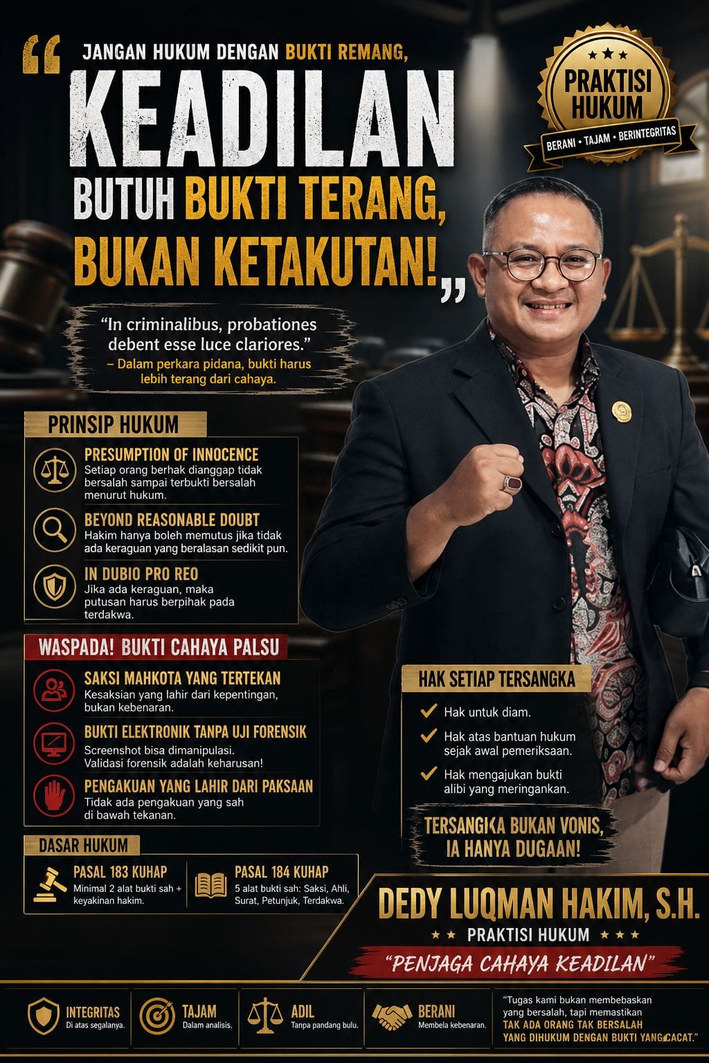 “Menghukum Tanpa Cahaya: Skandal Sunyi di Balik Pembuktian Pidana”