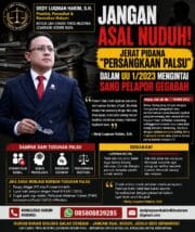 Di Balik Budaya Saling Lapor: Ada Ancaman Pidana bagi Tuduhan yang Direkayasa, Dedy Luqman Hakim Tegaskan Laporan Polisi Harus Dibangun atas Fakta, Bukan Emosi
