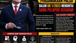 Di Balik Budaya Saling Lapor: Ada Ancaman Pidana bagi Tuduhan yang Direkayasa, Dedy Luqman Hakim Tegaskan Laporan Polisi Harus Dibangun atas Fakta, Bukan Emosi