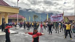 Senam Jumat Sehat Gabungan TNI, Polri dan Pemda Kabupaten Puncak Jaya
