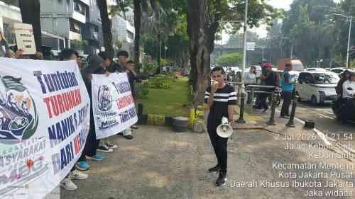 Aksi di BGN Menteng, Massa Kritik Pengangkatan Pejabat Tak Sesuai Kompetensi Aksi di BGN Menteng, Massa Kritik Pengangkatan Pejabat Tak Sesuai Kompetensi
