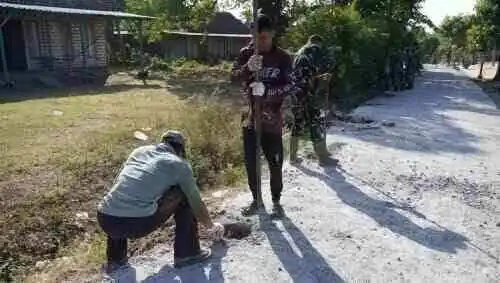 TMMD 129 Bojonegoro: Keringat Bersama di Balik Kokohnya Jalan Cor Beton Kedungpandan