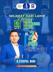 DPR RI H.Syaiful Nuri Ucapkan Selamat Harlah PKB Ke-28, Dorong Semangat Amanat Ekonomi Konstitusi