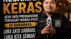 Kecaman Keras PSHT atas Aksi Premanisme di Surabaya: Luka Satu Saudara, Luka Kami Semua   
