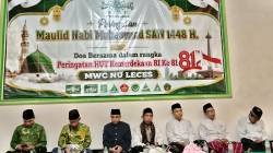 Semarak HUT ke-81 RI, MWCNU Leces Gelar Maulid Nabi dan Doa Bersama untuk NKRI