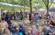 Berbalut Seni Langen Tayub, Danramil Dander Bojonegoro Hadiri Sedekah Bumi di Taman Tirtawana