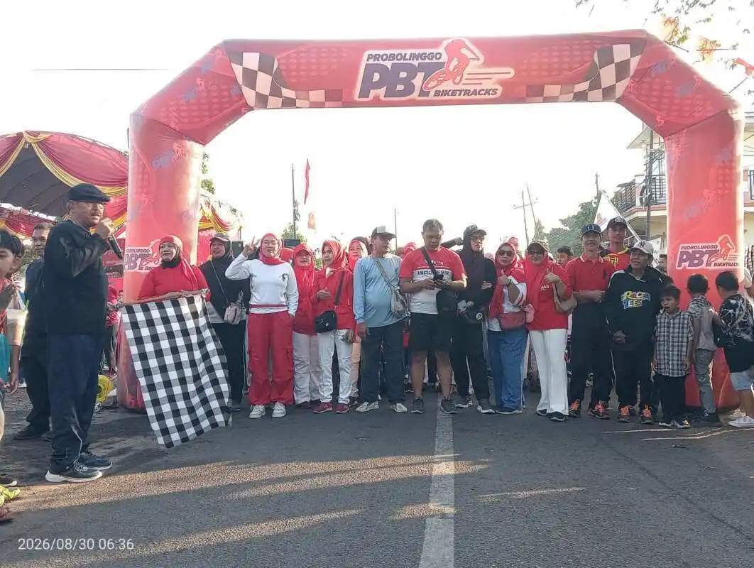 Semarakkan HUT RI Ke-81, Pemdes Tamansari Gelar Jalan Santai Berhadiah Sepeda Listrik