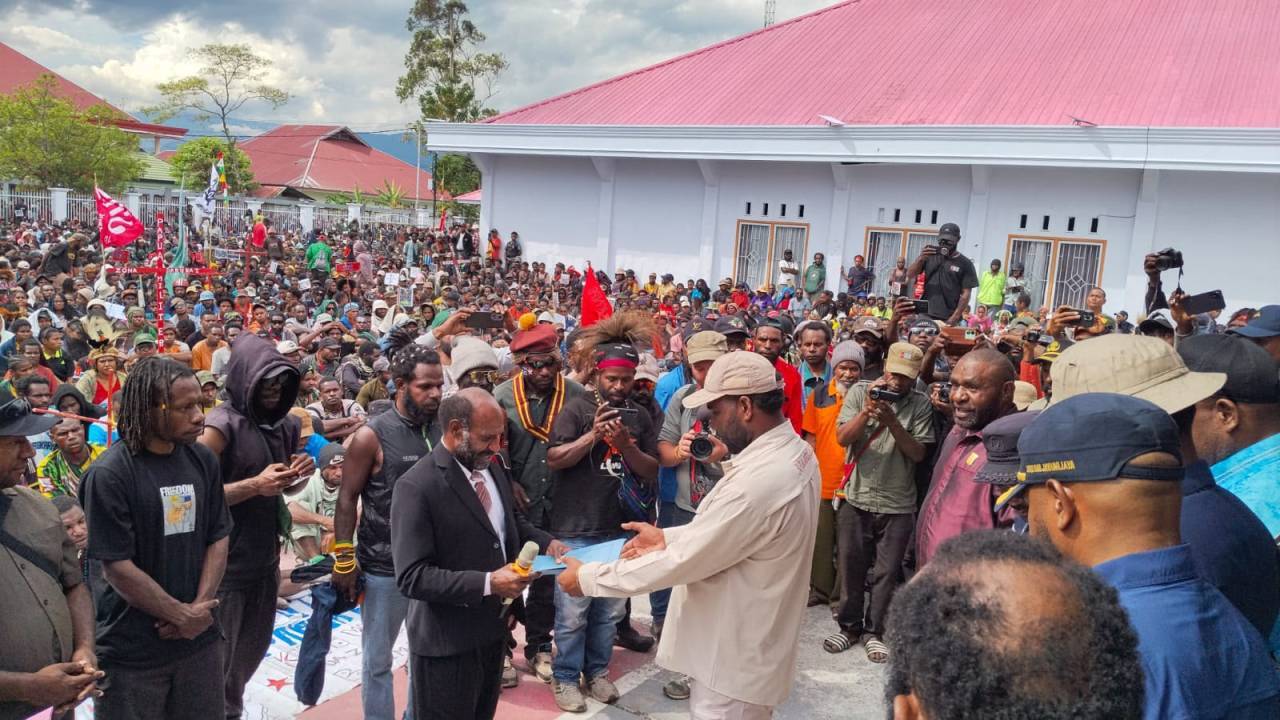 Aksi Demonstrasi KNPB di Wamena Berlangsung Aman, Tertib dan Lancar