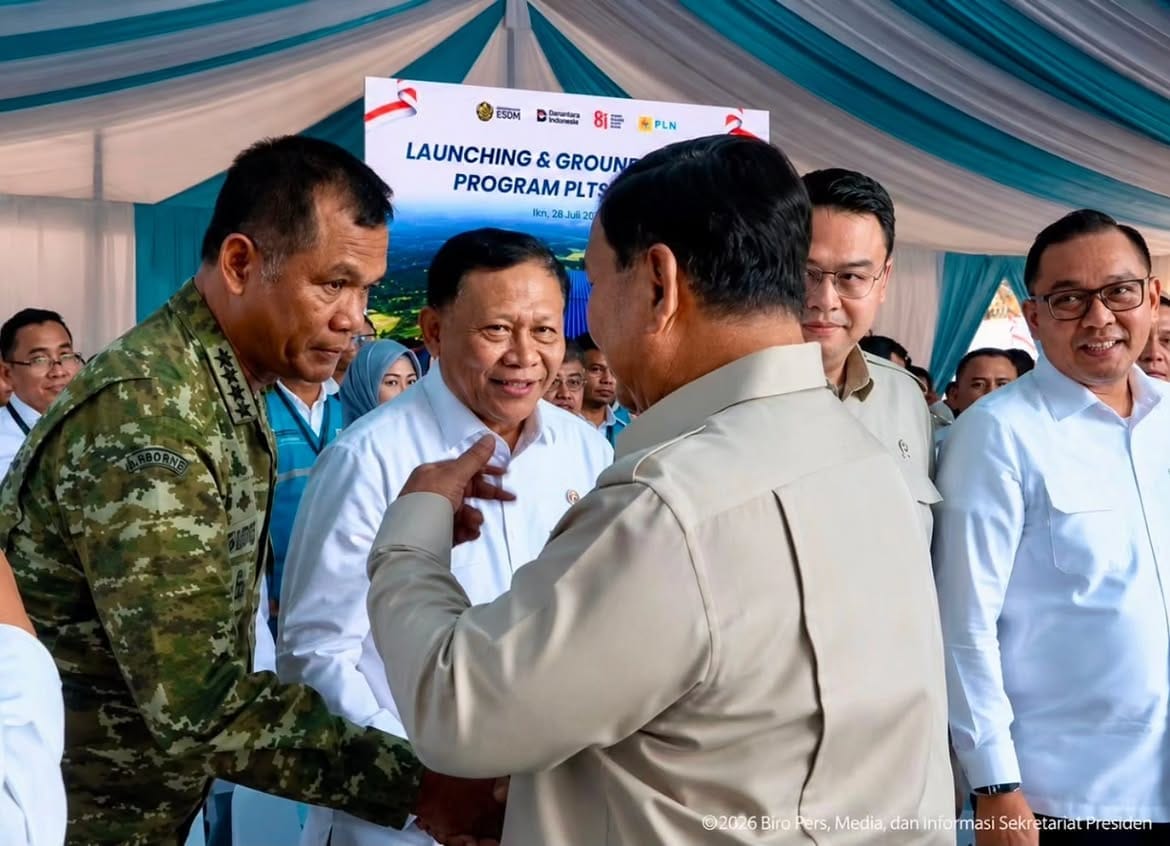Wapang TNI Hadiri Peresmian PLTS 100 GWp Tahap Pertama Oleh Presiden RI